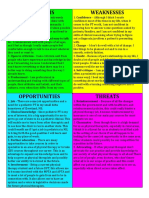 PT SWOT analysis strengths opportunities weaknesses threats