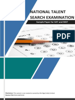 National Talent Search Examination Sample Papers