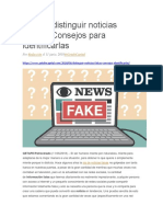 Cómo distinguir noticias falsas