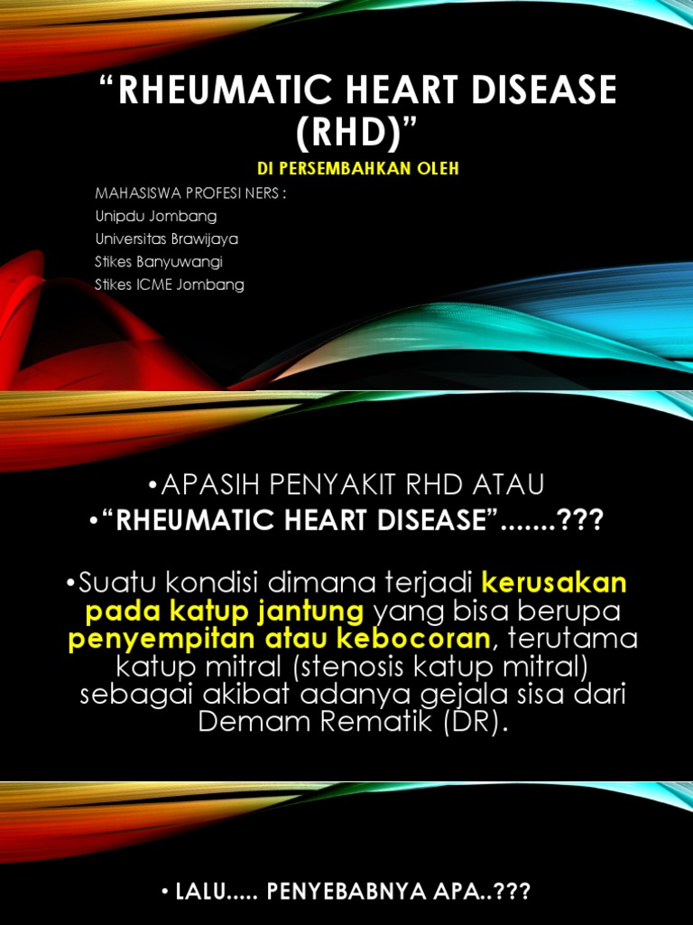 Penyakit Jantung Rematik (RHD) | PDF | Kesehatan Holistik | Gaya Hidup
