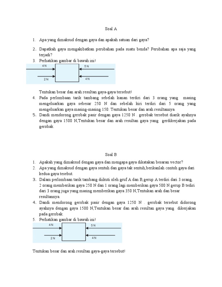 Apa Yang Dimaksud Dengan Gaya  Dan Apakah Satuan  Dari Gaya 