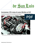 Incrementan 15% ventas de autos híbridos en SLP - El Sol de San Luis