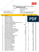 SEW-EURODRIVE PTE Proforma Invoice Parts List