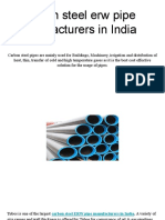Carbon Steel Erw Pipe Manufacturers in India