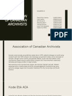 Association of Canadian Archivists - KELOMPOK 6