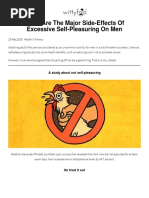 Major Side-Effects Of Excessive Self-Pleasuring On Men