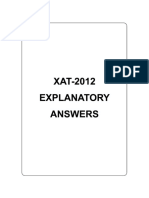 XAT 2012 - Explanatory Answers PDF