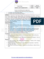 Data Mining and Warehousing Course Overview