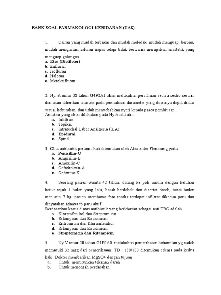 Soal Farmakologi Dasar Belajar Saja