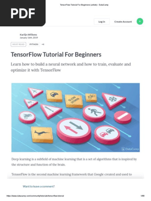 tensorflow tutorial datacamp