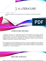 Writing A Literature Review