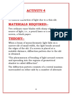 To Study Diffraction of Light Due To Thin Slit