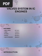 Valves System in Ic Engines