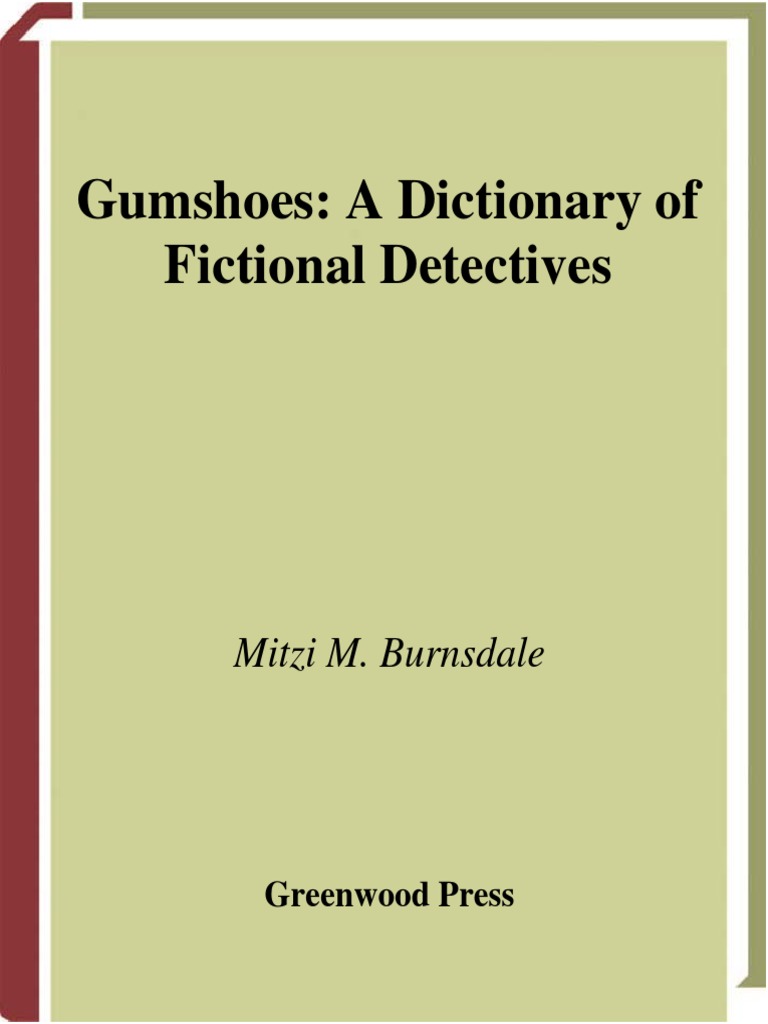 A Dictionary of Fictional Detectives PDF PDF Detective Fiction The Moonstone