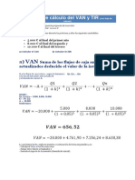 Ejemplo de Cálculo Del VAN y TIR