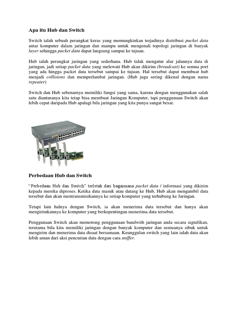 Apa Itu Hub Dan Switch PDF