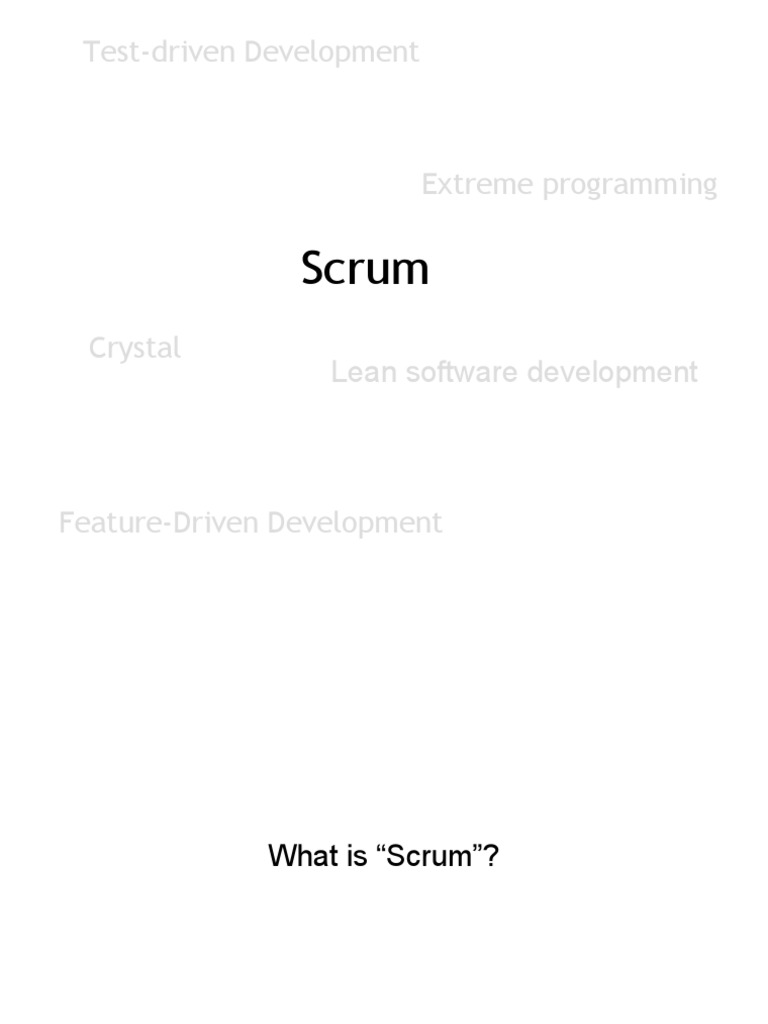 Understanding Scrum in Agile Development | PDF