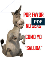 SALUDA NO SEAS COMO YO