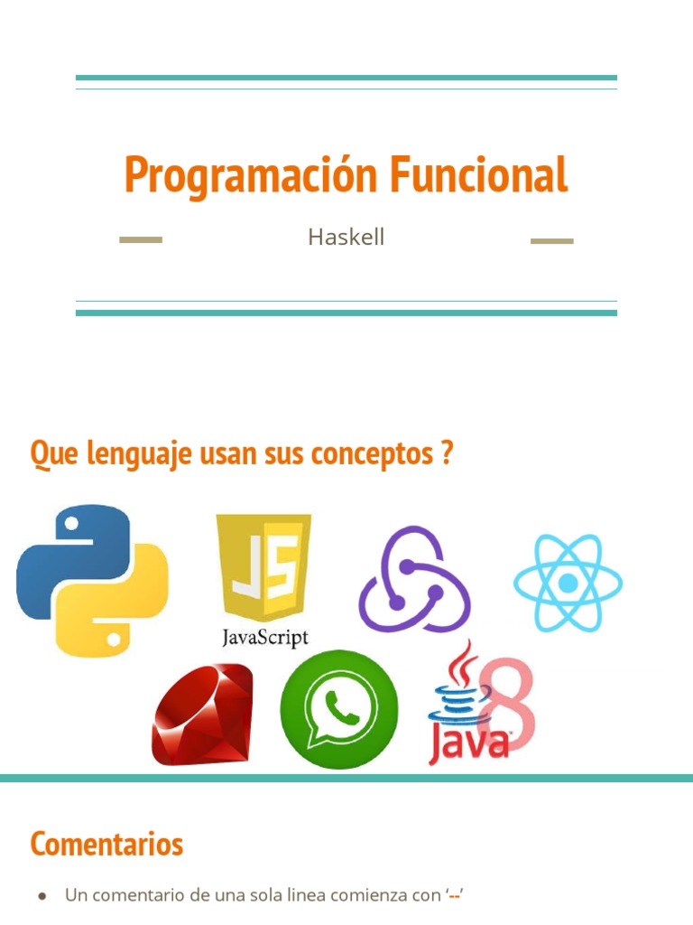 Introducción a Haskell y Programación Funcional | PDF | Programacion ...