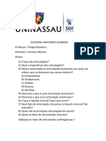 Estudo Dirigido Sistema Articular