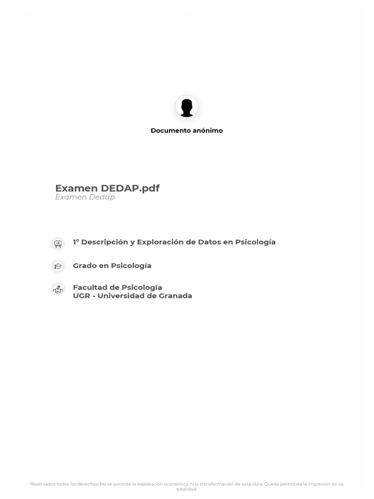Examen Final DEDAP Psicología | PDF | Cuantil | Regresión lineal