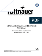 Tuttnauer 2540 nova operation and maintenance 