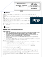 Devoir de Synthese: L. Pilote Bourguiba - Tunis-Sciences Physiques