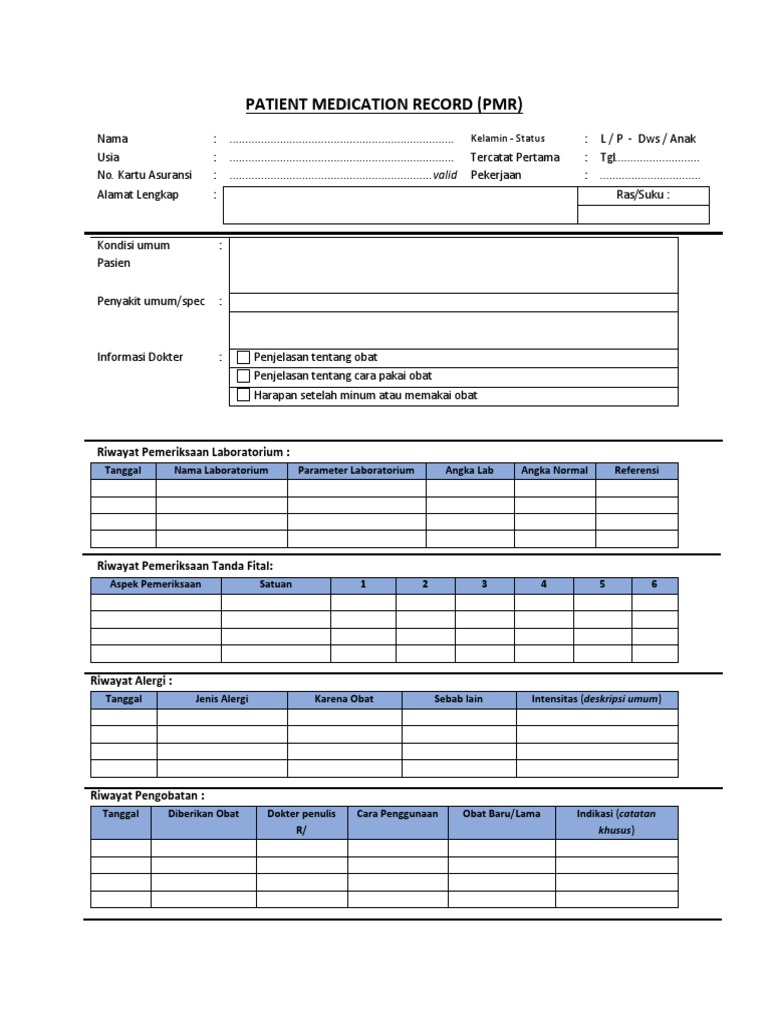 Patient Medication Record | PDF