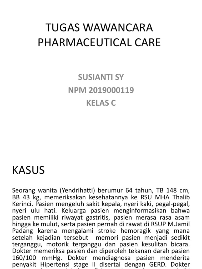 PHARMACEUTICALCARE Hipertensi Stage 2 + GERD PDF