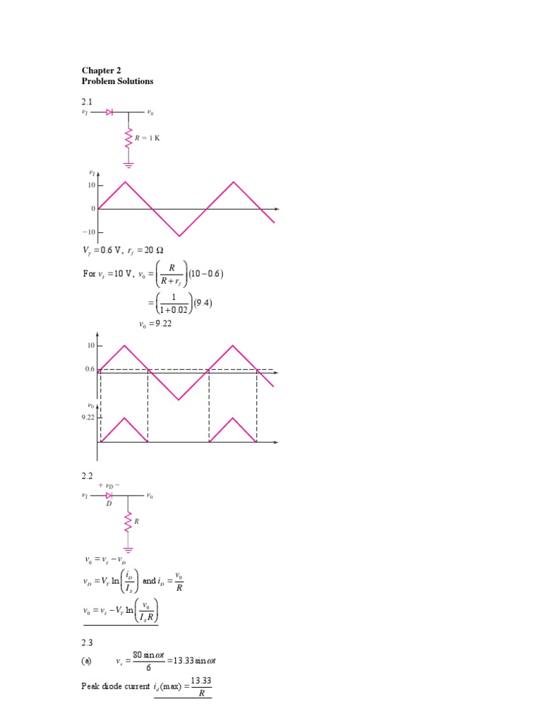 Problem Solutions for Electrical Circuits | PDF
