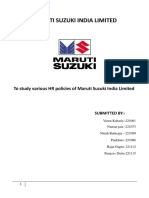 Maruti Suzuki HR Polices
