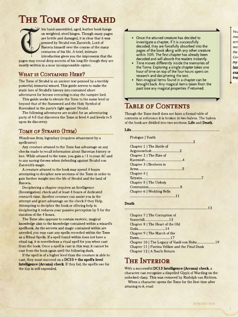 Tome Of Strahd