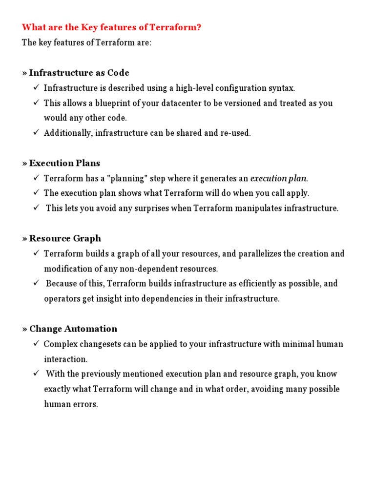 2.what Are The Key Features of Terraform | PDF