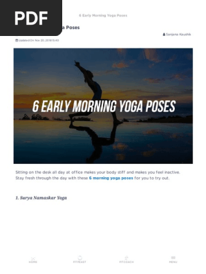 6 Early Morning Yoga Poses Fitpass Asana Physical Exercise