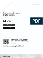 Sony A7S II User Instruction Manual English PDF