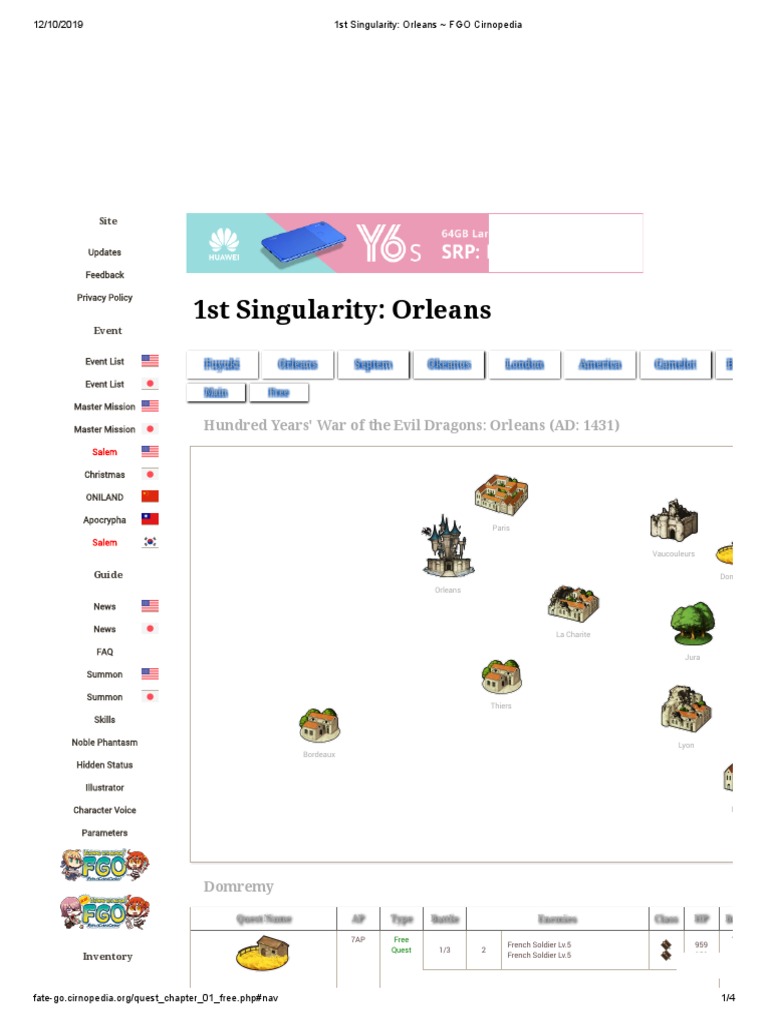 Cirnopedia 2022 Christmas 1St Singularity - Orleans - Fgo Cirnopedia | Pdf | Leisure | Sports