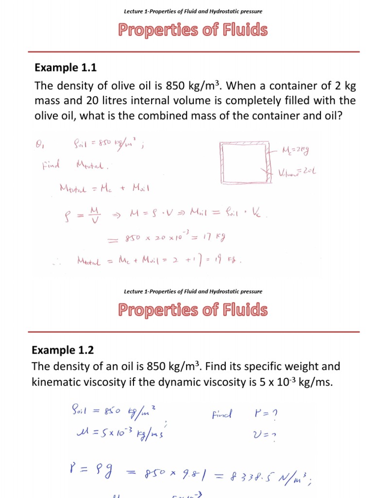 Solution Example Pressure Measurement Pressure