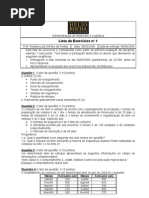 Lista de exercicio 1