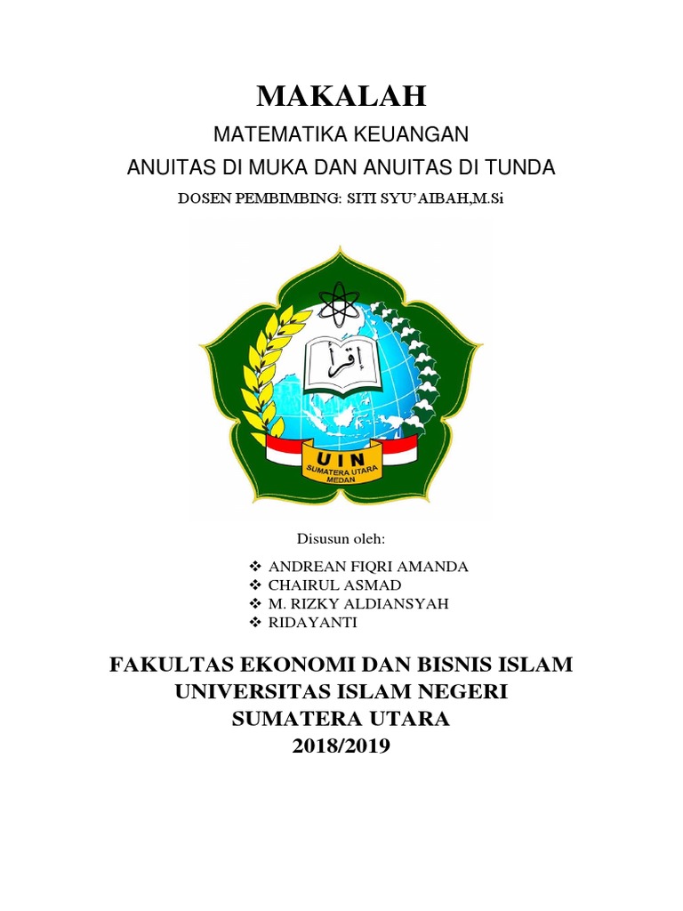 Makalah Anuitas Pdf