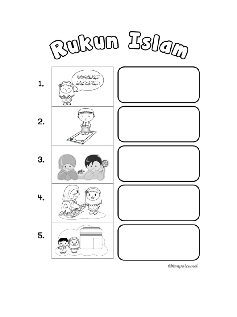 Lembaran Kerja Rukun Islam | PDF