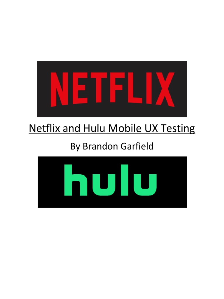Netflix vs. Hulu Mobile UX Testing | PDF | Netflix | Computing