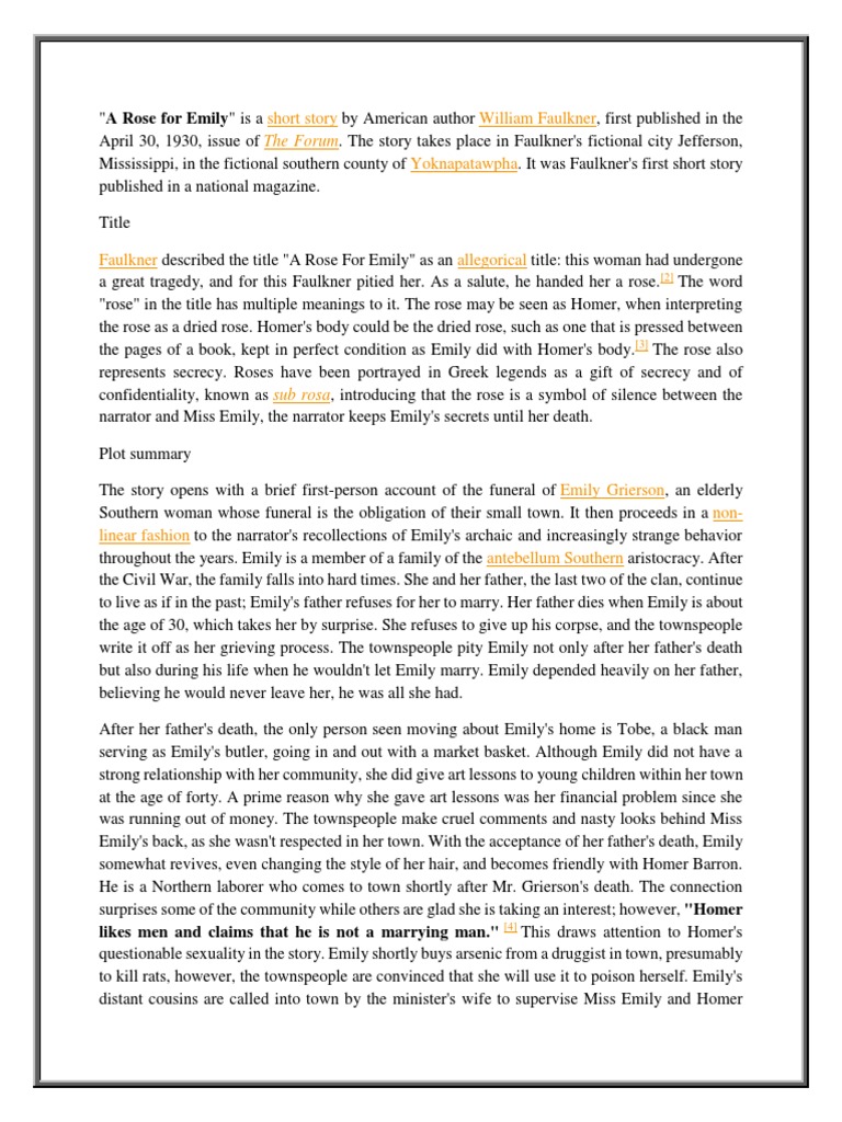 A Rose For Emily PDF