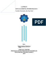 Laporan Praktikum Variabel Konstanta Tipe Data