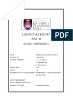 Lab Report Experiment 3 CHM 138