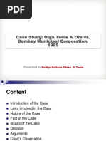 Case Study Olga Tellis and Ors vs. Bomba