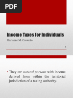 Income Taxation For Individuals