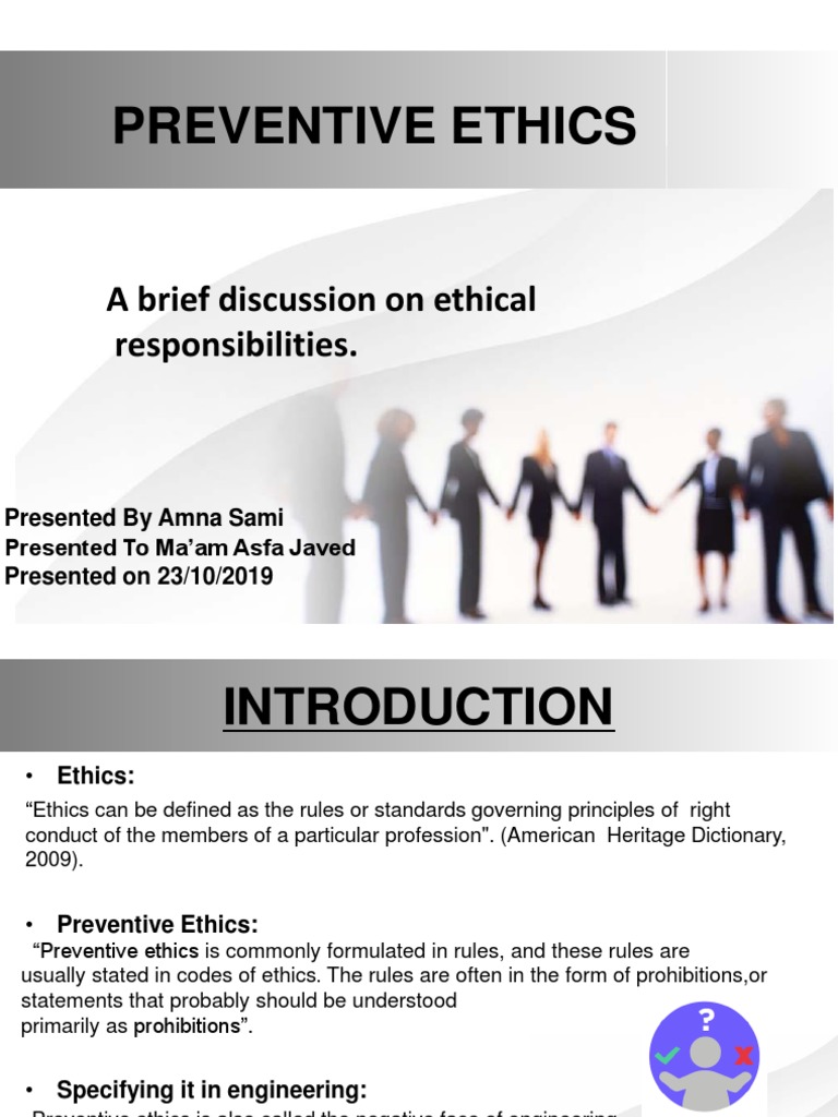 Preventive Ethics in Engineering | PDF | Professional Ethics | Engineering