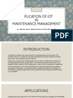 Application of IOt  in maintenaace management