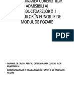 EXEMPLE DE CALCUL PENTRU DETERMINAREA CURENtILOR ADMISIBILI AI PDF