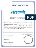 Chemistry Project Certificate
